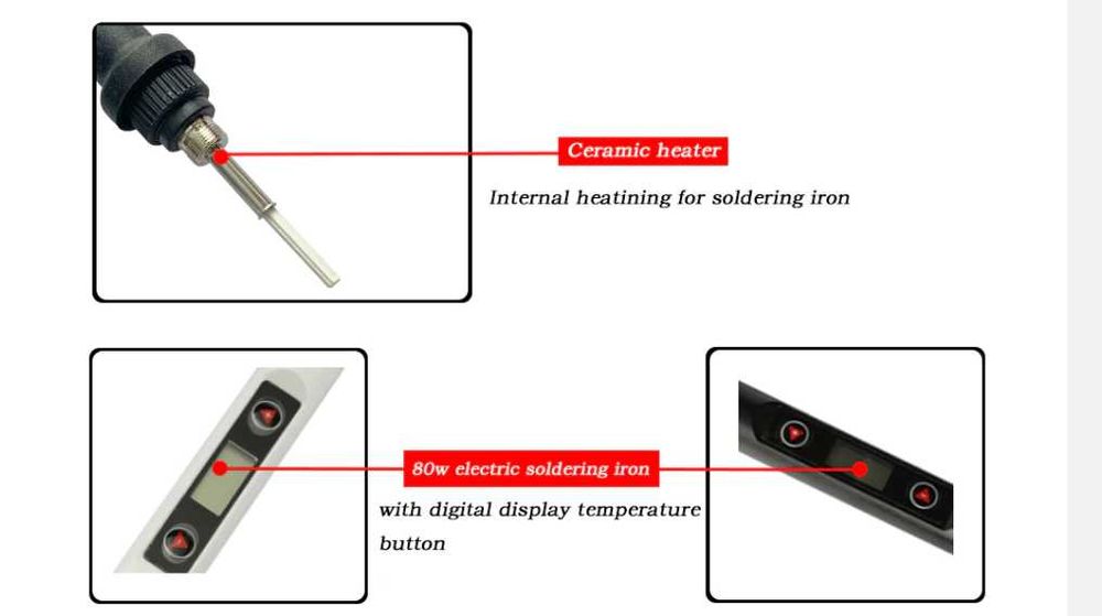 letcon/pistol de lipit cu afisaj si reglare temperatura 180-500 grade