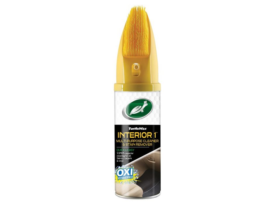 Spray pentru curatarea tapiteriei Turtle Wax cu spuma uscata si perie, pentru mochete si scaune, elimina petele si mirosurile neplacute, 400 ml
