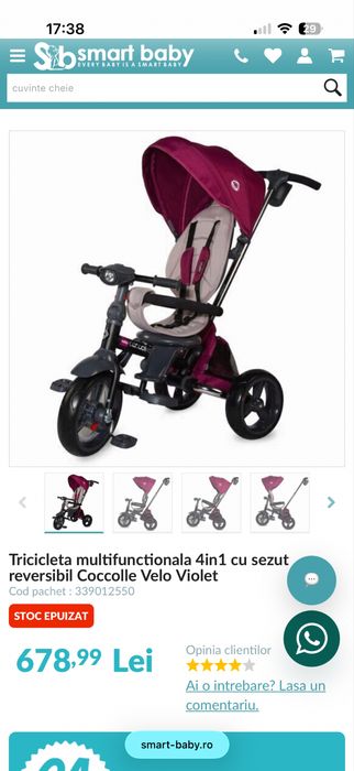 Tricicleta Velo Coccolle