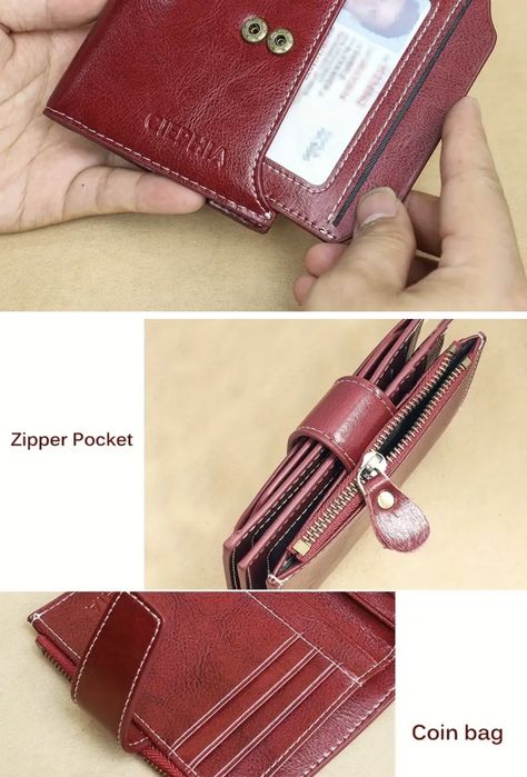 Портфейл (син на цвят) от естествена кожа с 14 слота за карти