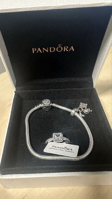 Set Pandora - Brățară + Charm + Inel