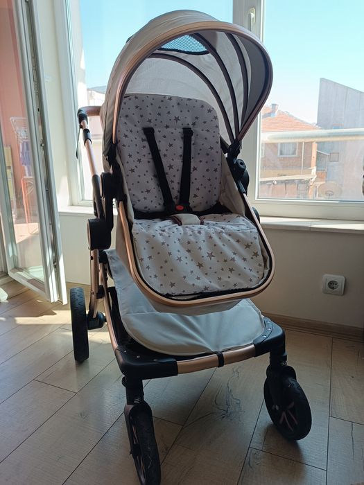 Moni Polly 3в1 - Комбинирана детска количка, бежова