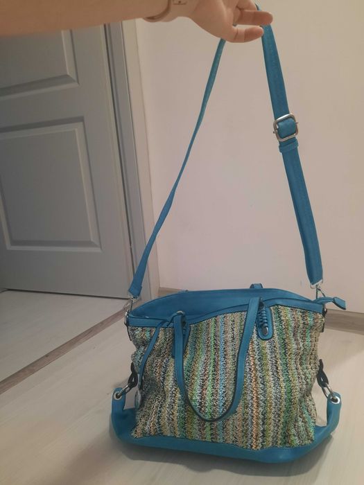 Geanta și rochie mărimea S, culorea turcoaz