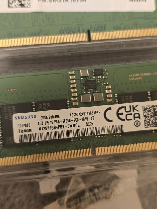 Kit RAM laptop 16GB (2x8GB) DDR5 5600MHz SO-DIMM Samsung / Lenovo OEM