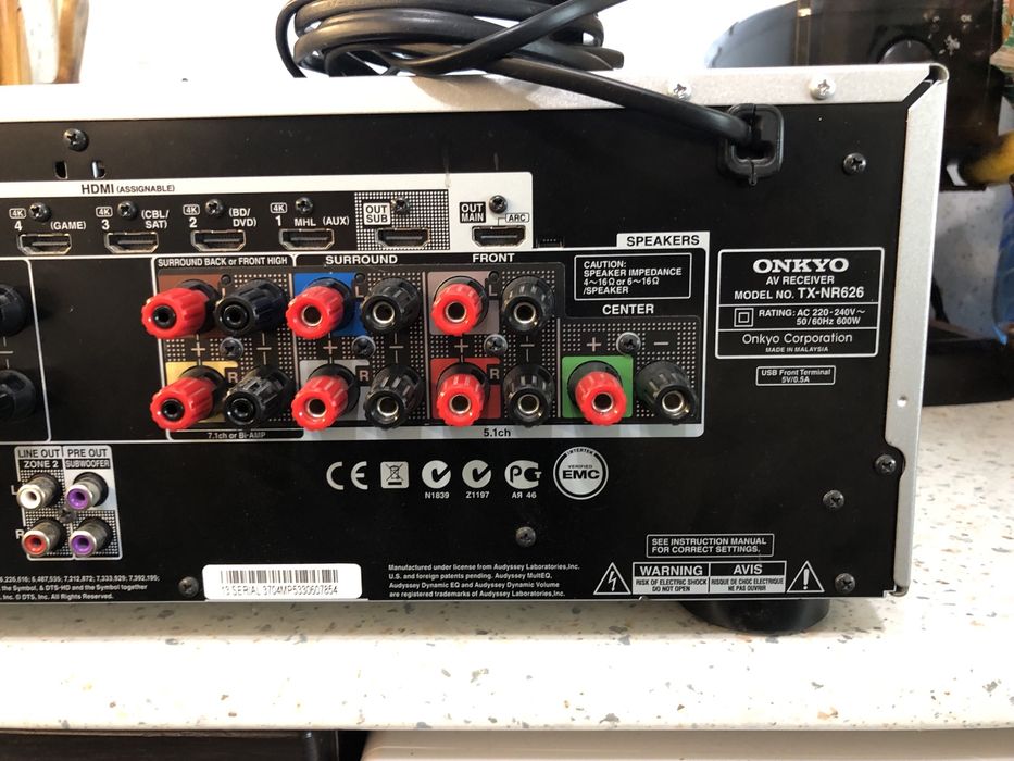 Onkyo TX-NR626 Bluetooth Wi-Fi