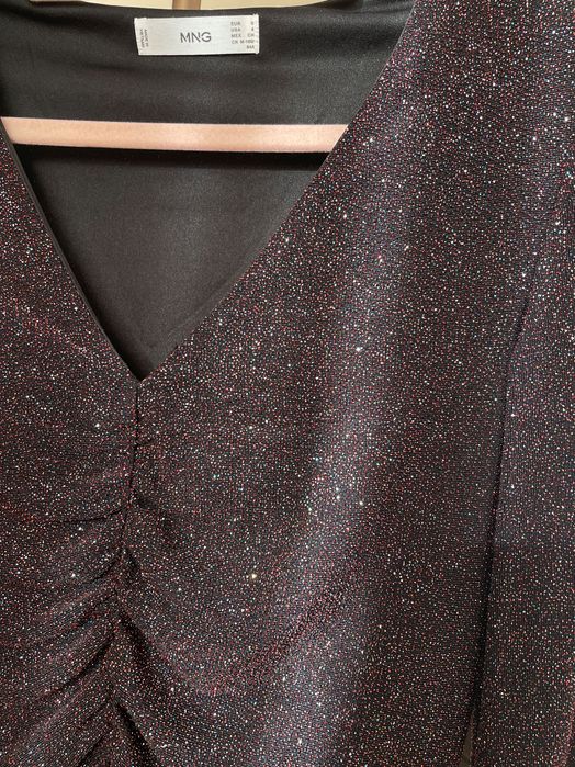 Mango party cocktail dress рокля с брокат парти