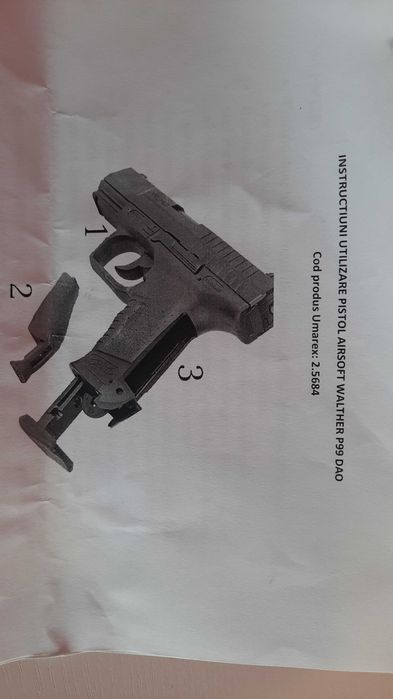 Pistol Airsoft Walther P99 DAO 3 joules UPGRADE