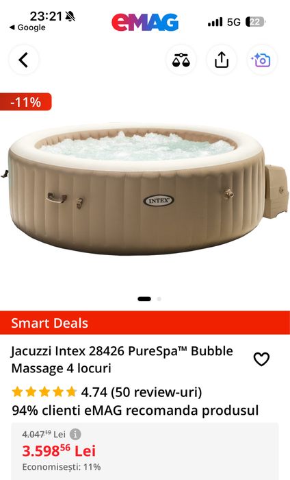 Jacuzzi Intex 4 persoane