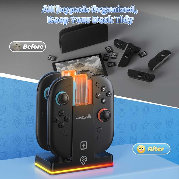 Зарядна докинг станция FASTSNAIL за Nintendo Switch 2 за Joy-Con 2