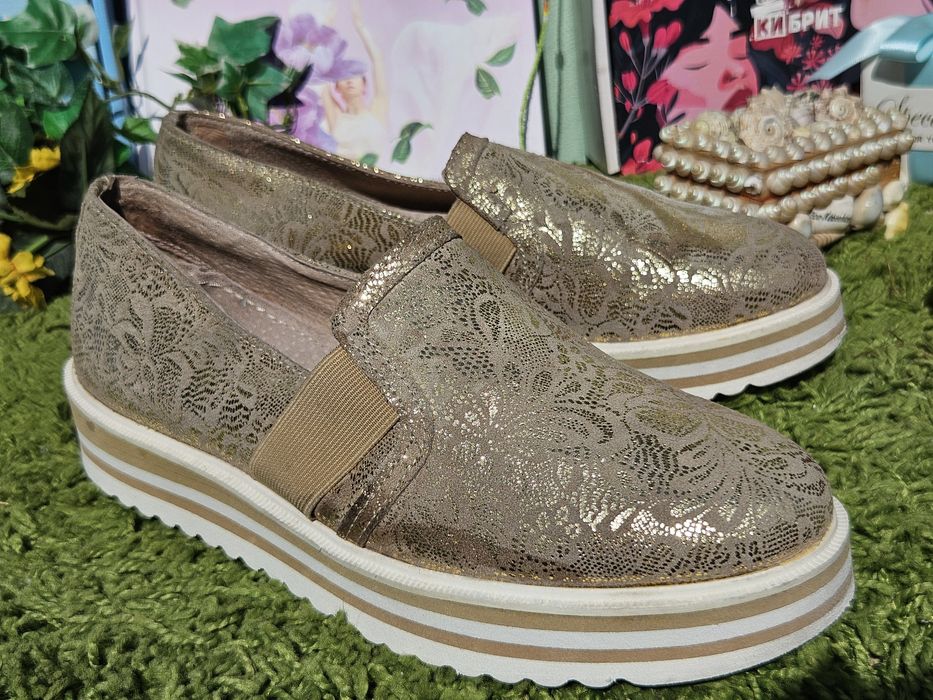 Leone обувки в златисто N38