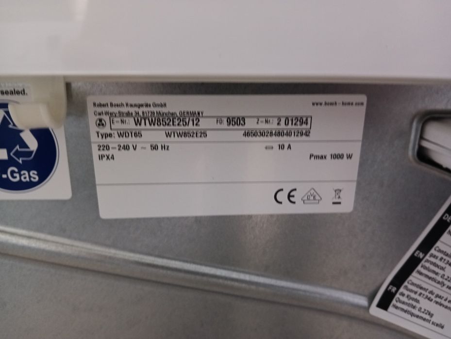 Сушилня с термопомпа Бош Bosch Serie 4 A++ 8кг 2 години гаранция!