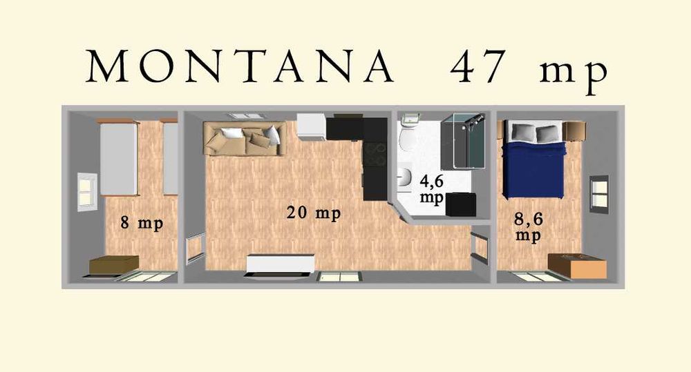 Casa Mobila Montana 47 mp - CHAUS
