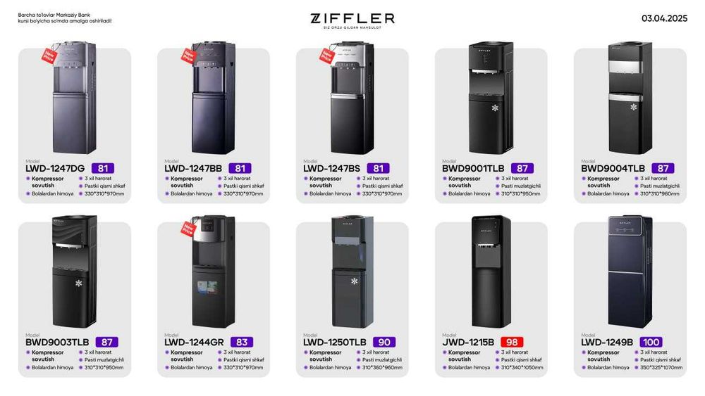 Кулер для воды Ziffler/Immer