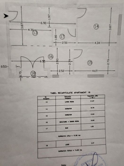 Apartament 3 camere Chiajna