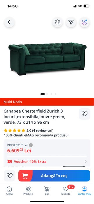 Canapea Chesterfield