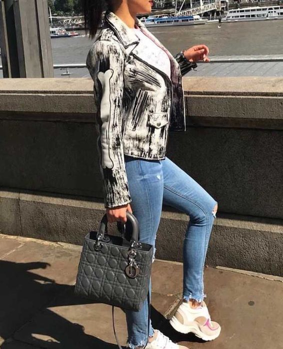 Естествена кожа яке Gucci