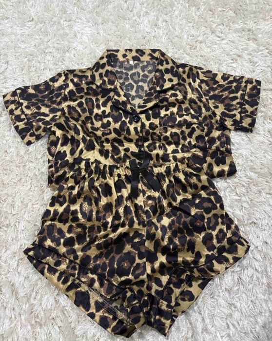 Pijama 3 piese leopard