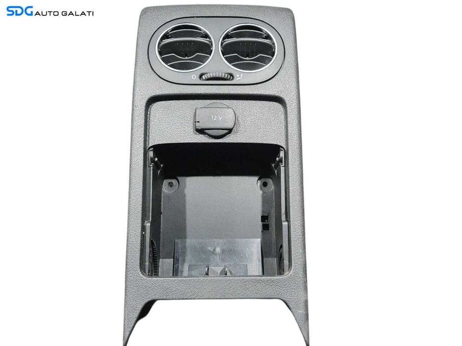 Suport Ornament Grila Grile Ventilatie Aerisire cu Bricheta si Scrumiera Volkswagen Golf 6 Plus 2008 - 2013 Cod 5M0819203F 5M0862533D [N3654]