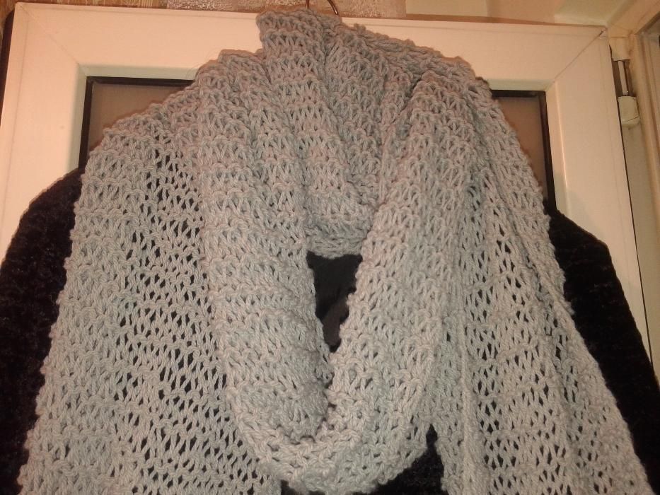 шал плетен акрил