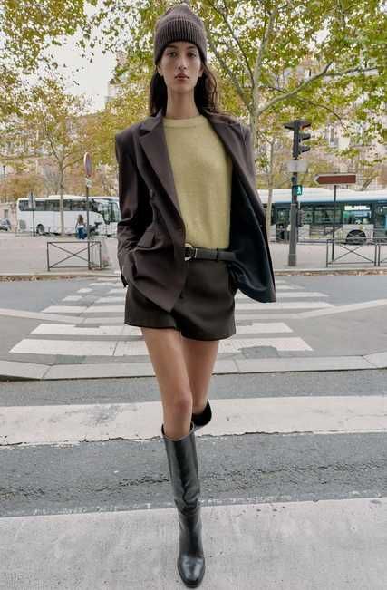 ZARA ДВУБОРТНЫЙ БЛЕЙЗЕР ОВЕРСАЙЗ chocolate brown XS (фактически M-L)