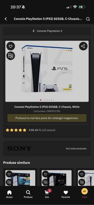 Vand ps5 disc fara probleme, cu tot cu maneta si joc