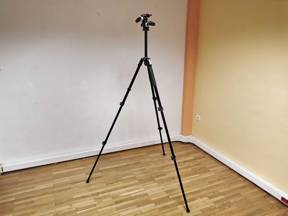 Manfrotto MT190XPro3 + Manfrotto MHXPRO-3W статив за фотоапарат