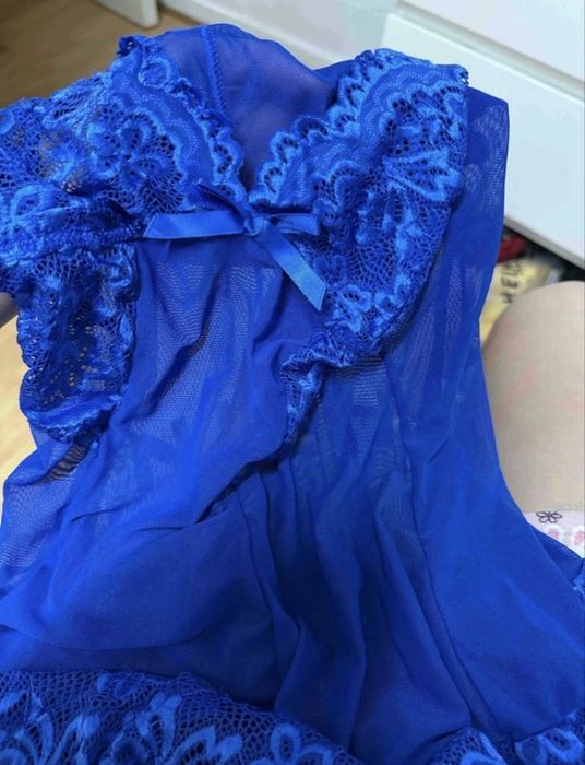 Lenjerie sexy albastra set