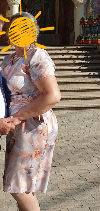 Rochie elegantă din mătase, cu cordon  ajustabil mărimea 48