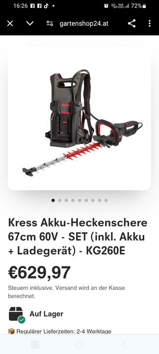 Ferăstrău  de gard viu  KRESS 60V MAX