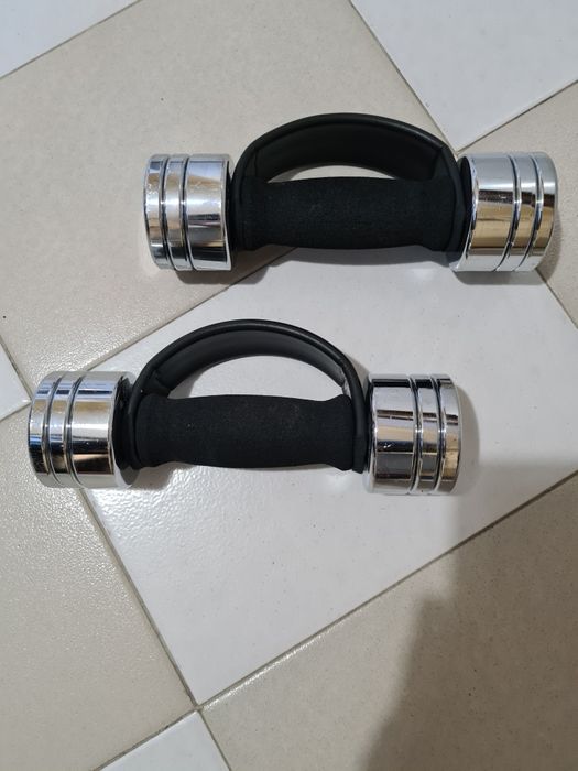 Хромникелови гири за аеробика 2×2,5кг 'Дъмбели'