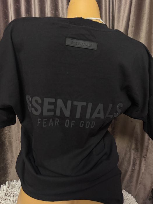 Tricou Negru Essentials Fear Of God XS S M L XL 2XL