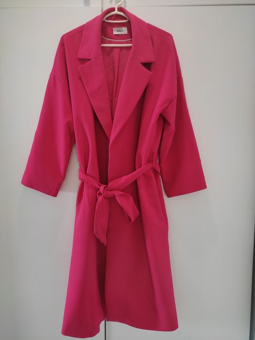 Only миди тренч фуксия р-р Л