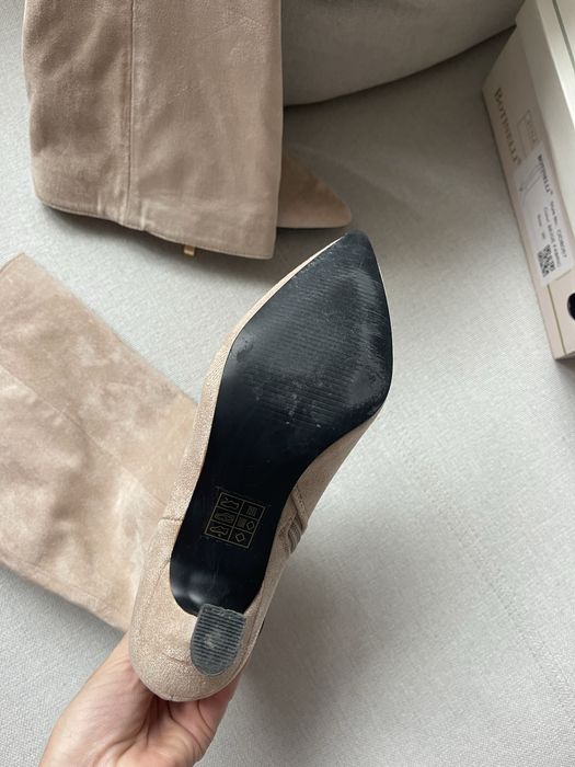 Ботуши велур в бежаво