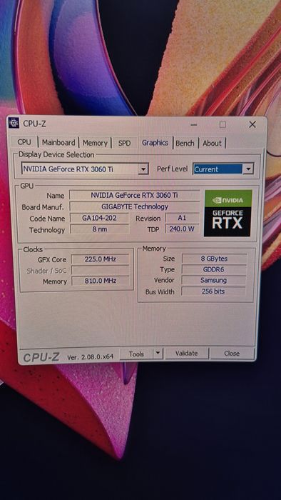 Placa video  Rtx 3060ti Aorus Gigabyte