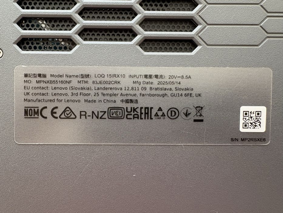 Lenovo LOQ 15irx10 2025г.