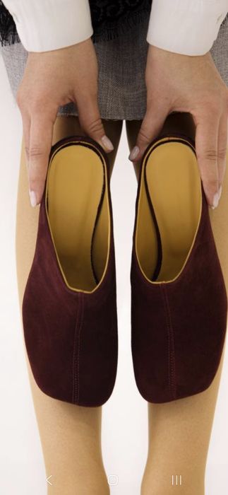 НОВЫЕ мюли в бордовой замши