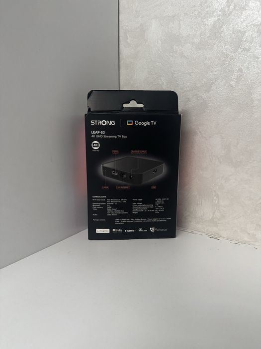 Player media, Strong, Leap-S3, Android TV, 4K, UHD, NOU Sigilat