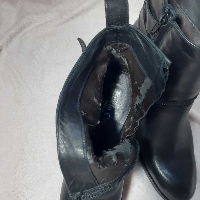 Ghete dama cu toc,piele naturala