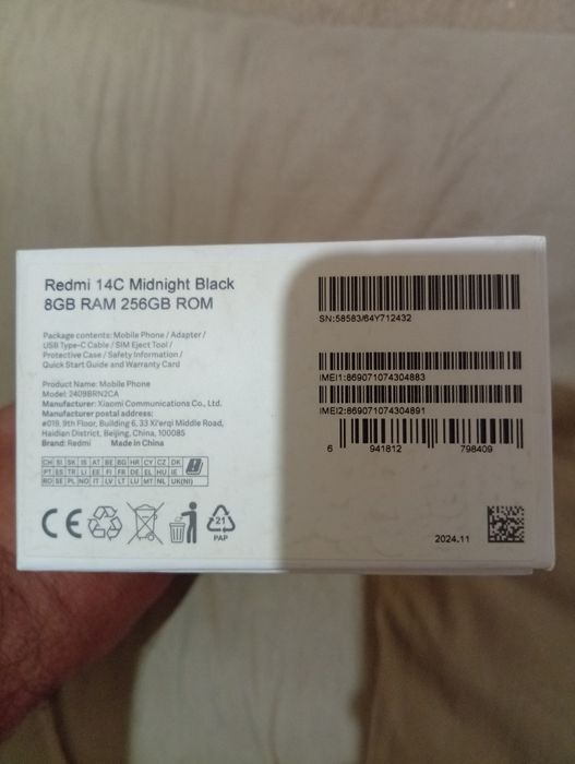 Redmi 14C midnight Black 8/256 Б/У