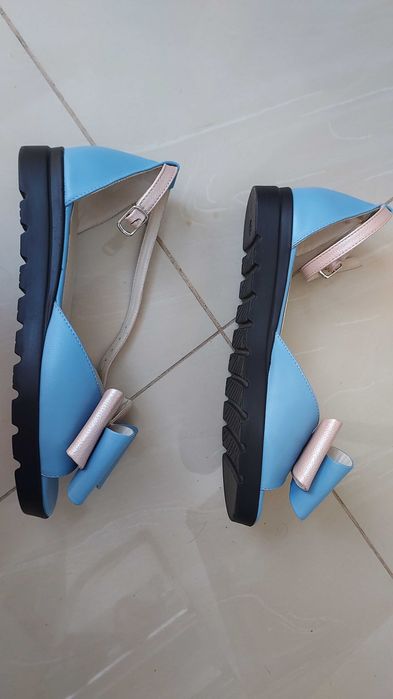 Sandale cu funda piele naturala 37