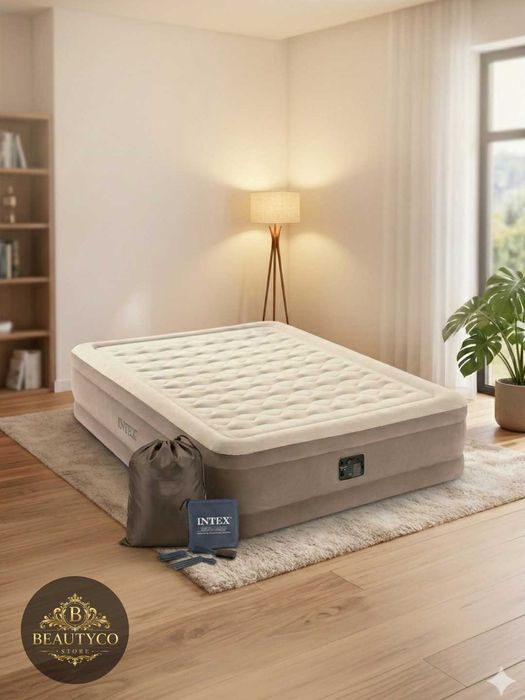 Intex 64428 yuqori sifatli havo matras — uy va sayohat uchun
