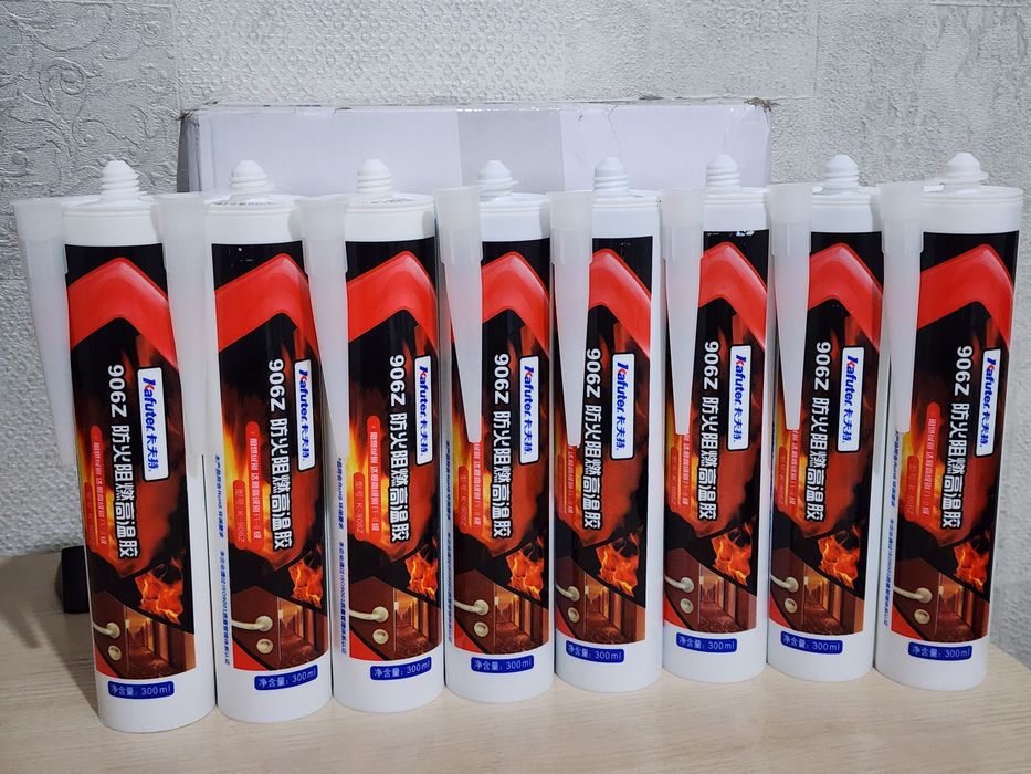 Огнеупорный силиконовый клей-герметик Kafuter K-906Z, 300 мл.