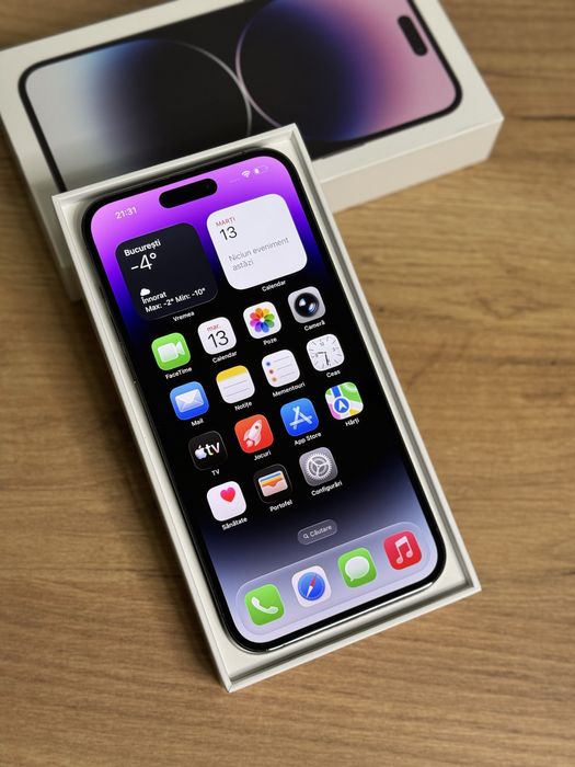 iPhone 14 Pro Max 93% Deep Purple Full box 128 GB ca nou