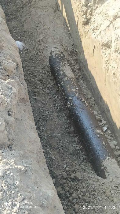Tashqi suv va kanalizatsiya trubalarini montaj qilamiz va oʻrnatamiz
