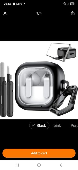 Чехол для Samsung Galaxy Buds4, Galaxy Buds4 Pro черный