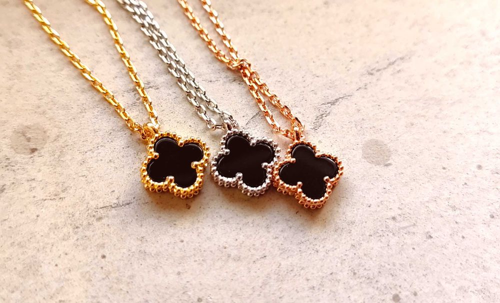 Дамско колие с малка черна детелина - Van Cleef & Arpels VCA