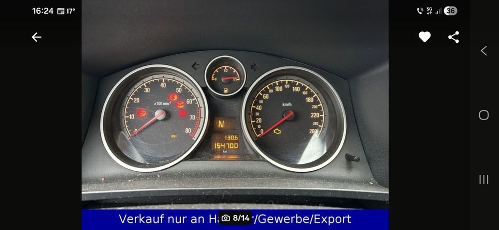 Piese de schimb zafira B 2008
