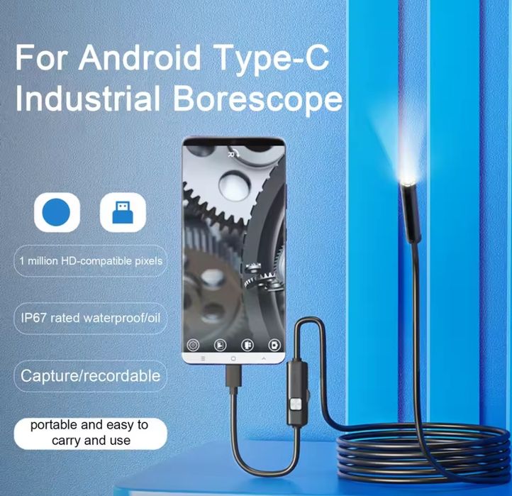 Camera Endoscopică Camera Inspectie Type C USB android și laptop 5.5mm