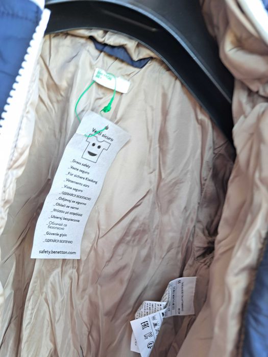 детско зимно яке,Benetton,за 6месеца за момче,Ново!
