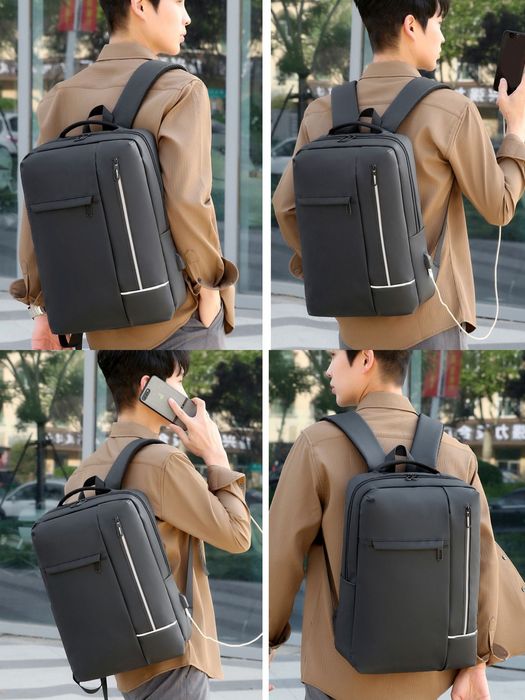 Мужской рюкзак для ноутбука минимальстичный стильный водонепроницаемый